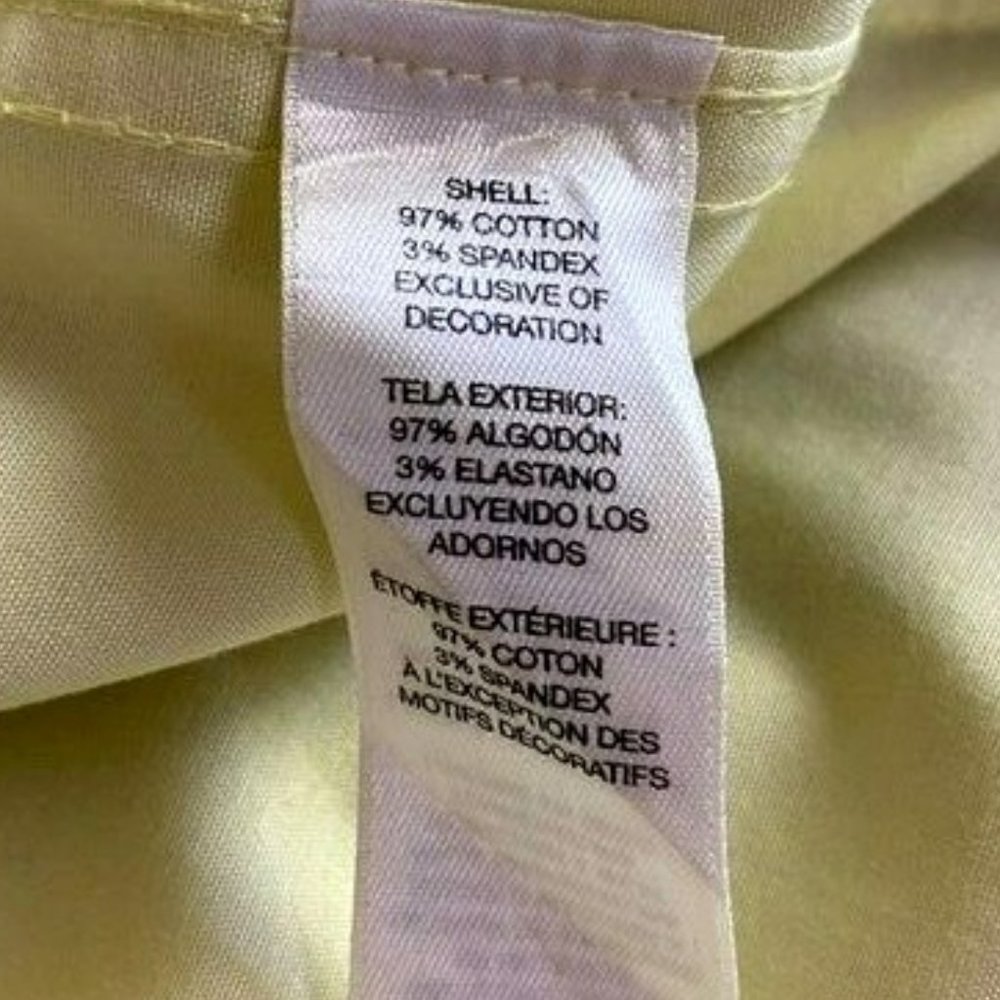 Chicos Womens Yellow No-Iron Long-Sleeve Button-Up Shirt Size S Professional - Picture 6 of 11